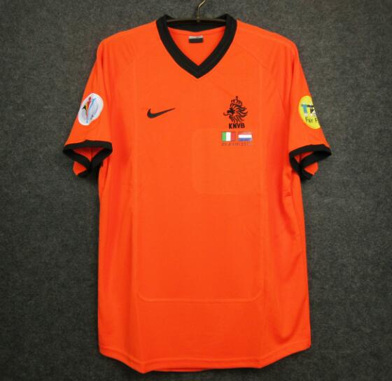 2000 Netherlands Retro Home Kit Soccer Jersey